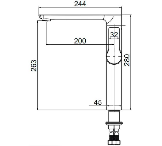 Смеситель для кухни Gerhans K14015W