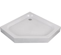 Душевой поддон акриловый Taliente 90_90_13см, пятиугольный, на каркасе, с сифоном и сливом PTA-09093