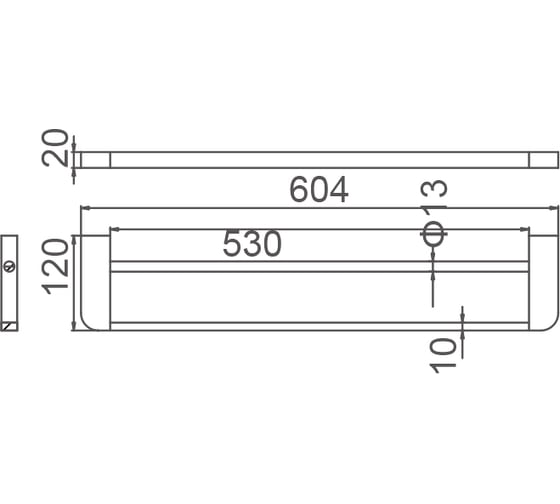 Прямой полотенцедержатель Gerhans K27009