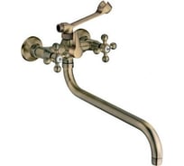 Смеситель для ванны и умывальника FRAP F2619-4 1/2 керамическая кран-букса, бронза 511578