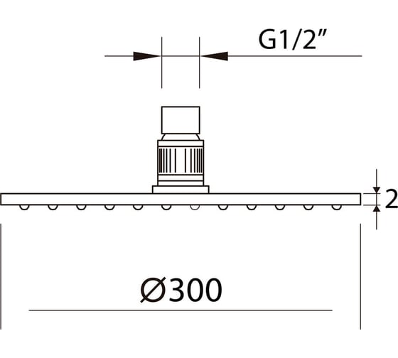 Верхний душ Clever SLIM INOX AIR Ø300 61870
