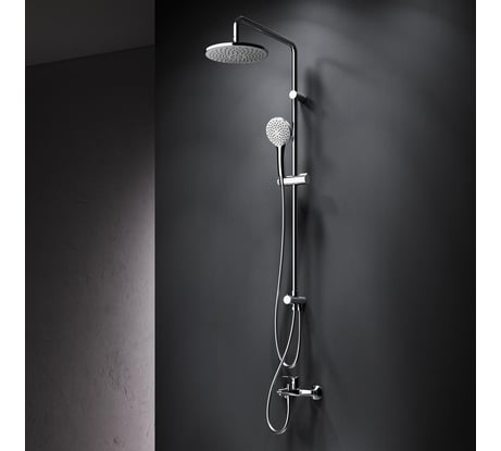 Набор AM.PM Gem 2 в 1: смеситель для ванны/душа, верхний душ d 220 мм, ручной душ 110 мм, 1 функция F40890A14