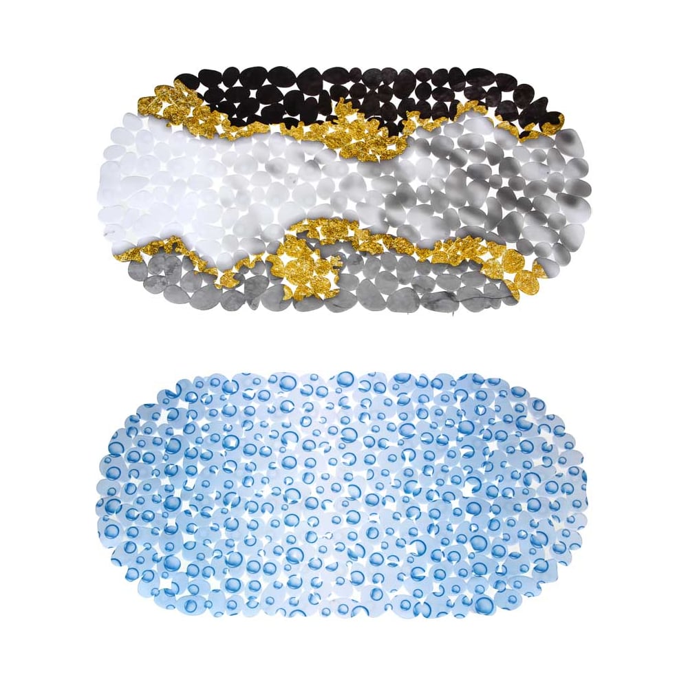 Коврик в ванну VETTA "Лайт" противоскользящий, ПВХ, 68x37 см, овал, 2 ...