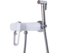 Смеситель с гигиенической лейкой FRAP 35к F2049 белый хром 544579