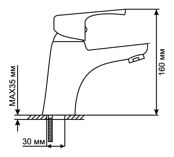 Смеситель для биде mixline ML13-05 без подводки 530485
