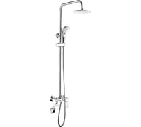 Душевая система FRAP 35к F2431 лейка "Тропический душ" белый хром 531085