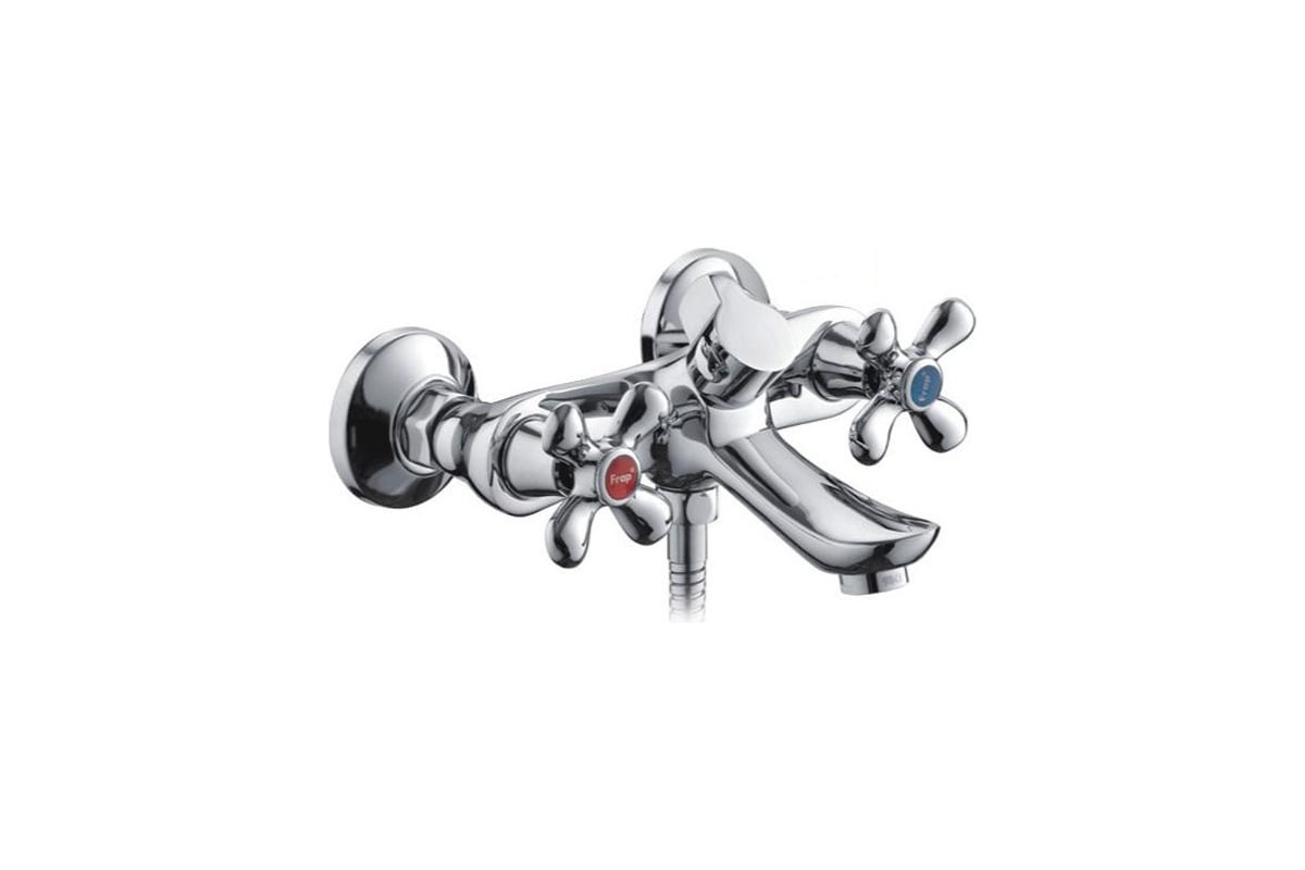 Смеситель для ванны FRAP F32731-B 1/2 керамическая кран-букса, крест ...