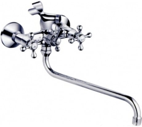 Смеситель для ванны и умывальника FRAP  F2208 1/2 керамическая кран-букса, шаровой переключатель, крест 509239