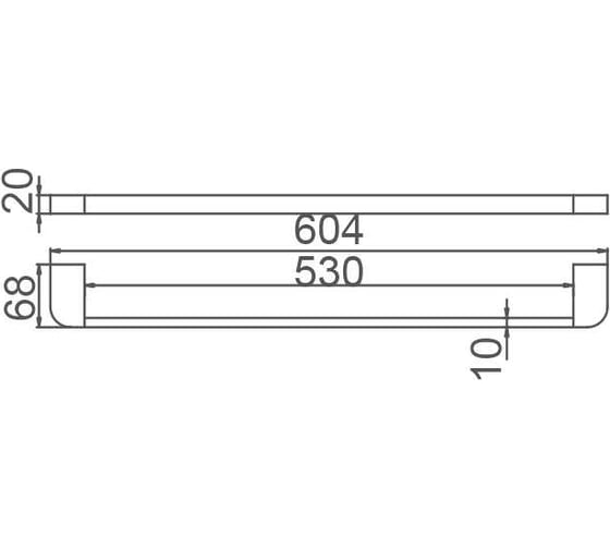 Прямой полотенцедержатель Gerhans K27001B