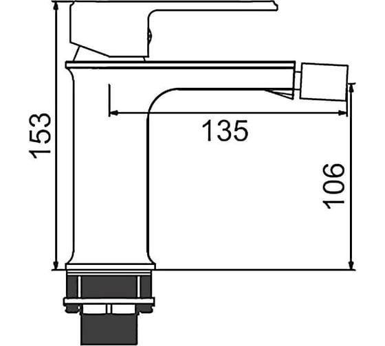 Смеситель для биде Gerhans K15022T