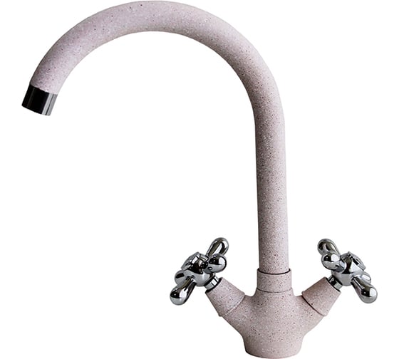 Смеситель для кухни mixline 1/2 керамика, светло-розовый, высокий излив ML-GS07 311 529289