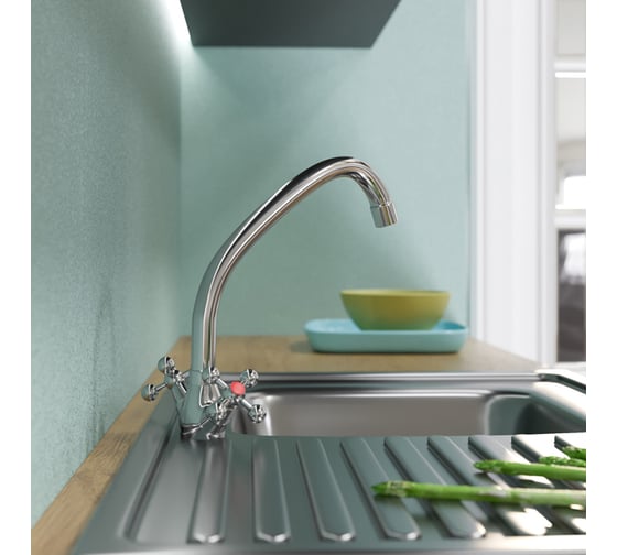 Смеситель для кухни Mixline 1/2 керамика, высокий излив. без подводки ML07-032 522133