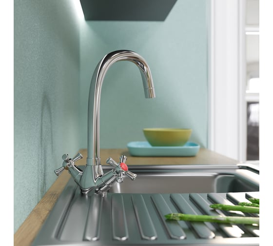 Смеситель для кухни Mixline 1/2 керамика, высокий излив, NEW без подводки ML10-032 529850