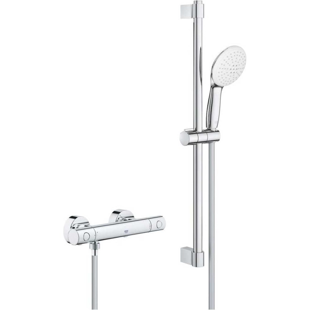 Winkel Grohe Grohtherm 800 Cosmopolitan - Douchekraan Met Thermostaat Opbouw, 2 Jets, Chroom 34768000 ✓Gratis verzending voor de hele site ✓ Nederland