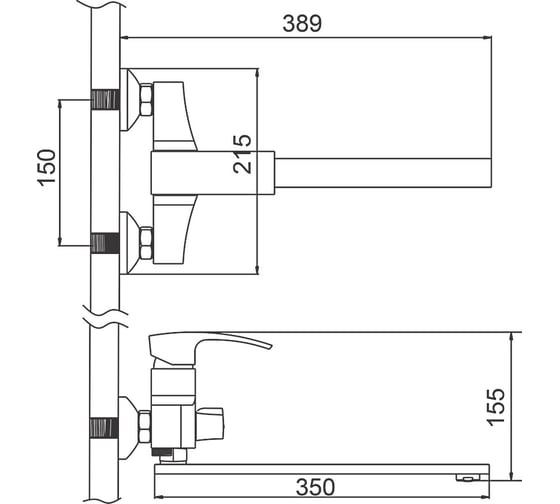 Смеситель для ванны GERHANS K13114B