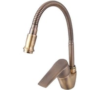 Смеситель для кухни FRAP F4330-4 гибкий излив, гайка, бронза 537587