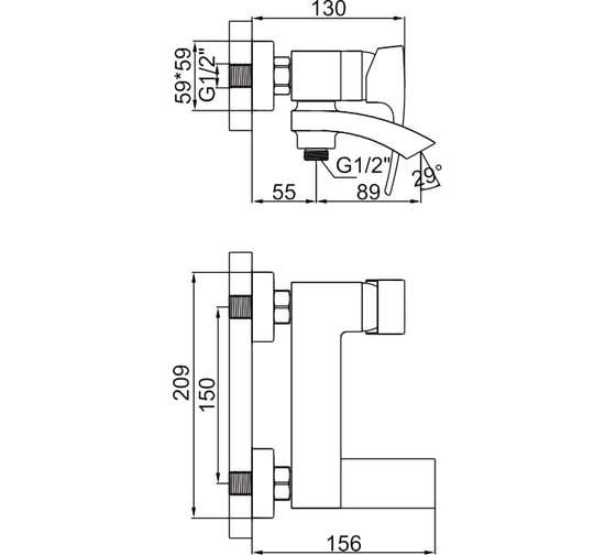 Смеситель для ванны GERHANS K13314B