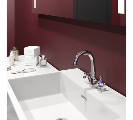 Смеситель для умывальника Mixline 1/2 керамика, без подводки ML07-04 NEW 529849