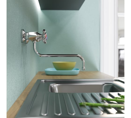 Настенный смеситель для кухни Mixline 1/2 керамика, ML10-06 NEW 529852