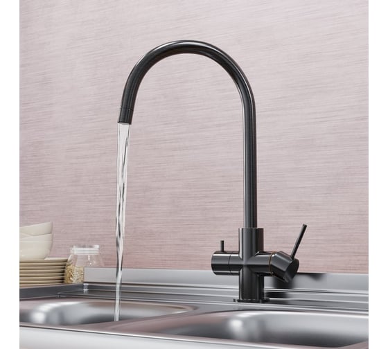 Смеситель для кухни Mixline бронза, подключение к фильтру 35k MLSS-03202 543622