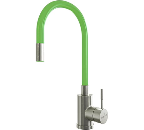 Смеситель для кухни Mixline зеленый, гибкий силиконовый излив 35k MLSS-0325 542380