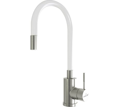 Смеситель для кухни Mixline белый, гибкий силиконовый излив 35k MLSS-0325 542379