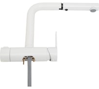 Смеситель для мойки Paffoni с поворотным изливом, белый матовый RINGO RIN295BO 00263394