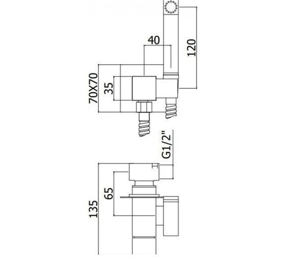 Набор для биде Paffoni TWEET SQUARE MIX, чёрный матовый ZDUP112NO 00255496