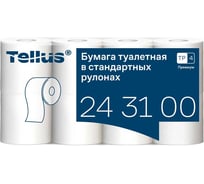 Туалетная бумага в рулонах TORK (Tellus) T4 3-слойная белая, 8 рулонов по 15 метров, _ 243100