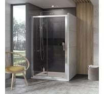 Раздвижная душевая дверь Ravak 10° 10DP2-100 см, профиль сатин, прозрачное стекло 0ZVA0U00Z1