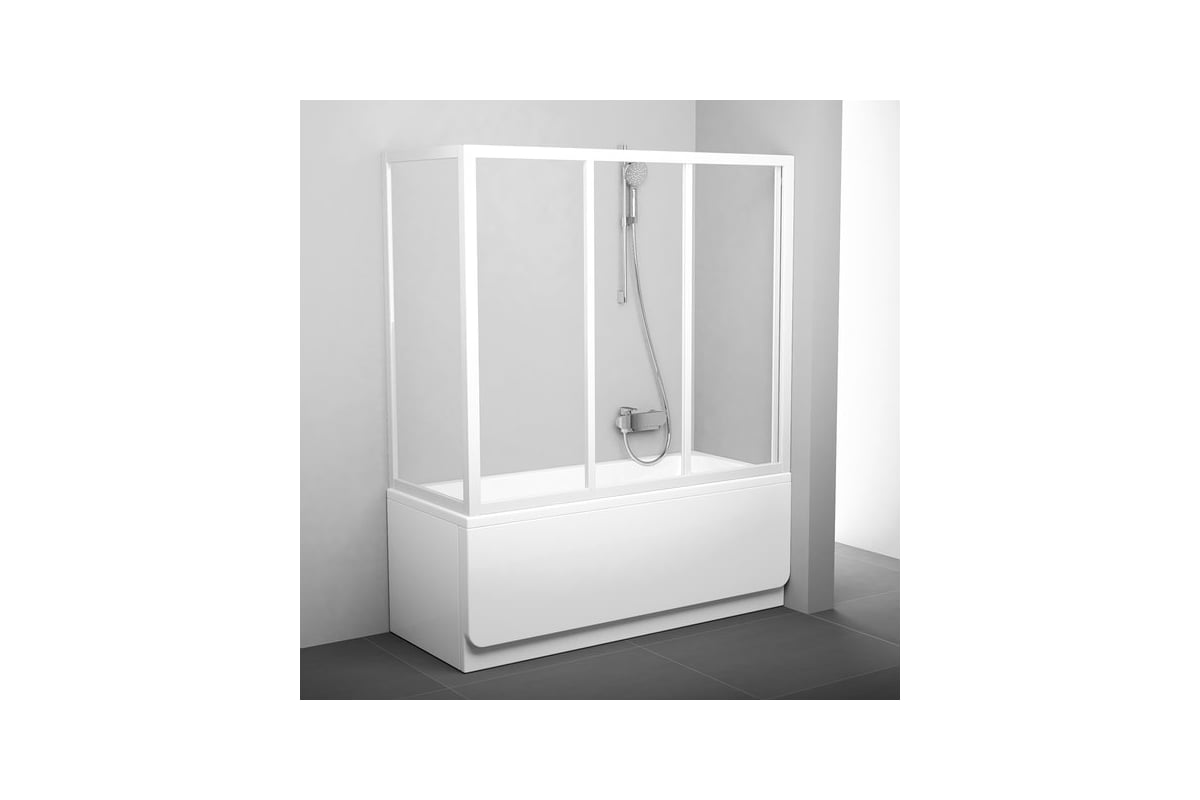 Боковая перегородка (шторка, ширма) на борт ванны Ravak APSV-75 белый ...
