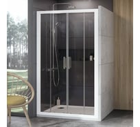 Раздвижная душевая дверь Ravak 10° 10DP4-120 см, белый профиль, прозрачное стекло 0ZKG0100Z1