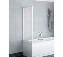 Боковая перегородка (шторка, ширма) на борт ванны Ravak APSV-80 белый профиль, матовое стекло 95040102ZG 00000018013