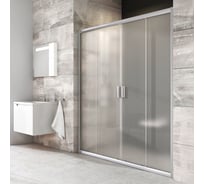 Раздвижная душевая дверь Ravak Blix BLDP4-160 см, профиль сатин, матовое стекло Грапе 0YVS0U00ZG