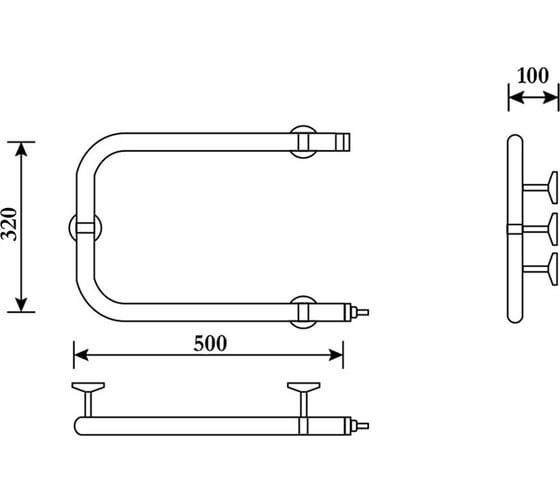 Полотенцесушитель электрический Primoclima Astra П E Inox 32x50 PCAstraПEInox3250