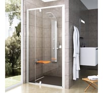 Душевая дверь поворотного типа Ravak PDOP2-110 белый профиль и ручки, прозрачное стекло 03GD0101Z1