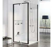 Неподвижная стенка для двери Ravak Pivot PPS-90 черный профиль, прозрачное стекло 90G70300Z1