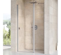 Душевая дверь поворотного типа Ravak Chrome CSD2-100 см, профиль сатин, прозрачное стекло 0QVACU00Z1