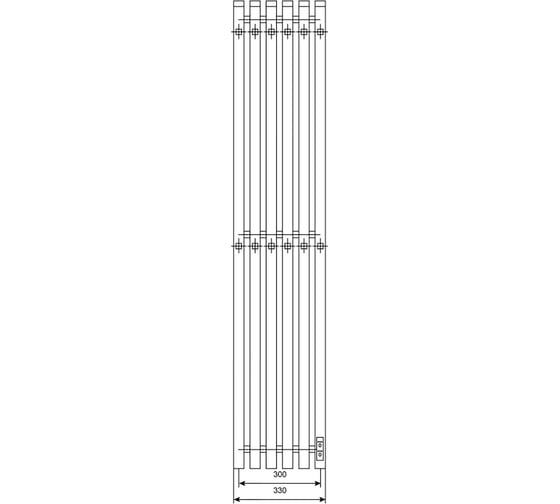 Полотенцесушитель электрический Primoclima Sol Q E Graphite 120x30 6 PCSolQEGR120306