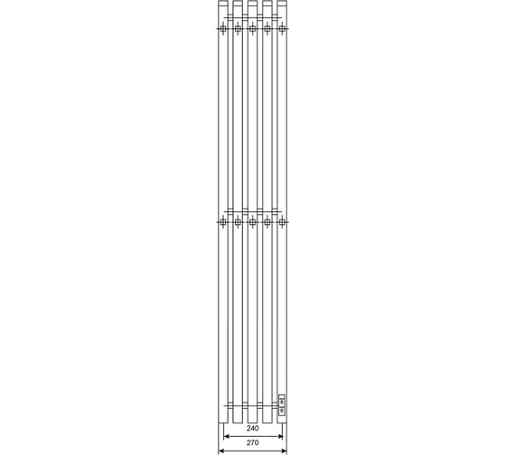 Полотенцесушитель электрический Primoclima Sol Q E Graphite 120x24 5 PCSolQEGR120245