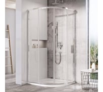 Душевой уголок четверть круга Ravak Blix Slim BLSCP4-90 см, блестящий профиль, прозрачное стекло X3BM70C00Z1