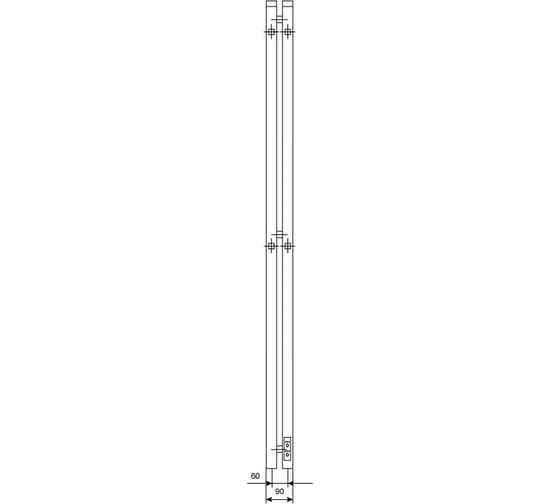 Полотенцесушитель электрический Primoclima Sol Q E Inox 120x6 2 PCSolQEInox12062