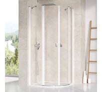 Душевой уголок четверть круга Ravak Chrome CSKK4 90x90 см, белый профиль, прозрачное стекло 3Q170100Z1