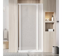 Поворотная душевая дверь Ravak SDOP-90 белый профиль, матовый полистирол 03V7010011