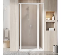 Поворотная душевая дверь Ravak SDOP-90 белый профиль, матовое стекло 03V70100ZG