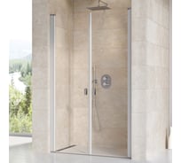 Душевая дверь поворотного типа Ravak Chrome CSDL2-100 см, профиль сатин, прозрачное стекло 0QVACU0LZ1