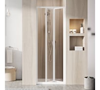 Душевая дверь двухэлементная складная Ravak SDZ2-70 белый профиль, матовое стекло 01V10100ZG 00000017668