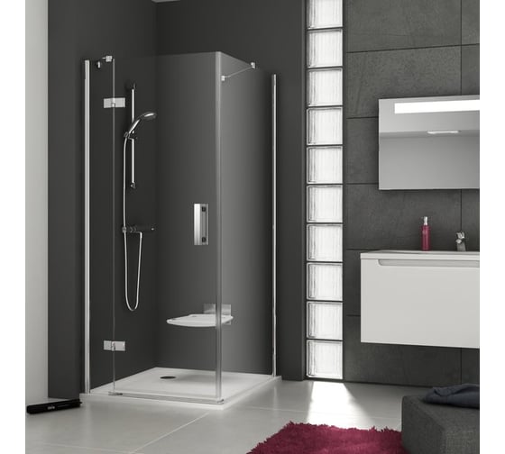 Неподвижная стенка для двери Ravak  SmartLine SMPS-90 L левое профиль хром стекло прозрачное, 9SL70A00Z1 00000024853 1