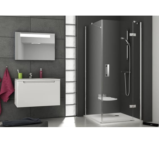 Неподвижная стенка для двери Ravak  SmartLine SMPS-90 L левое профиль хром стекло прозрачное, 9SL70A00Z1 00000024853