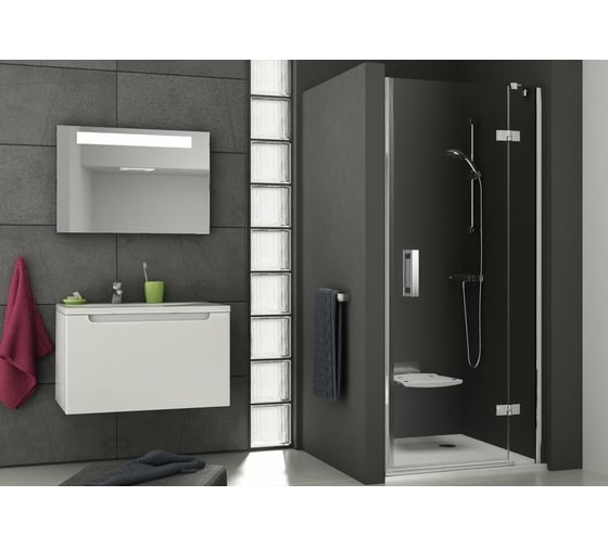 Душевая дверь поворотного типа Ravak SmartLine SMSD2-100 см A, правый, блестящий профиль, прозрачное стекло 0SLABA00Z1 00000028135